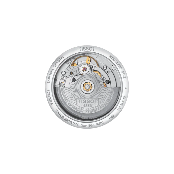Tissot Chemin de Tourelles T099.207.11.048.00 Lady Powermatic 80 Stahl ZB Blau Römisch Index Metallband