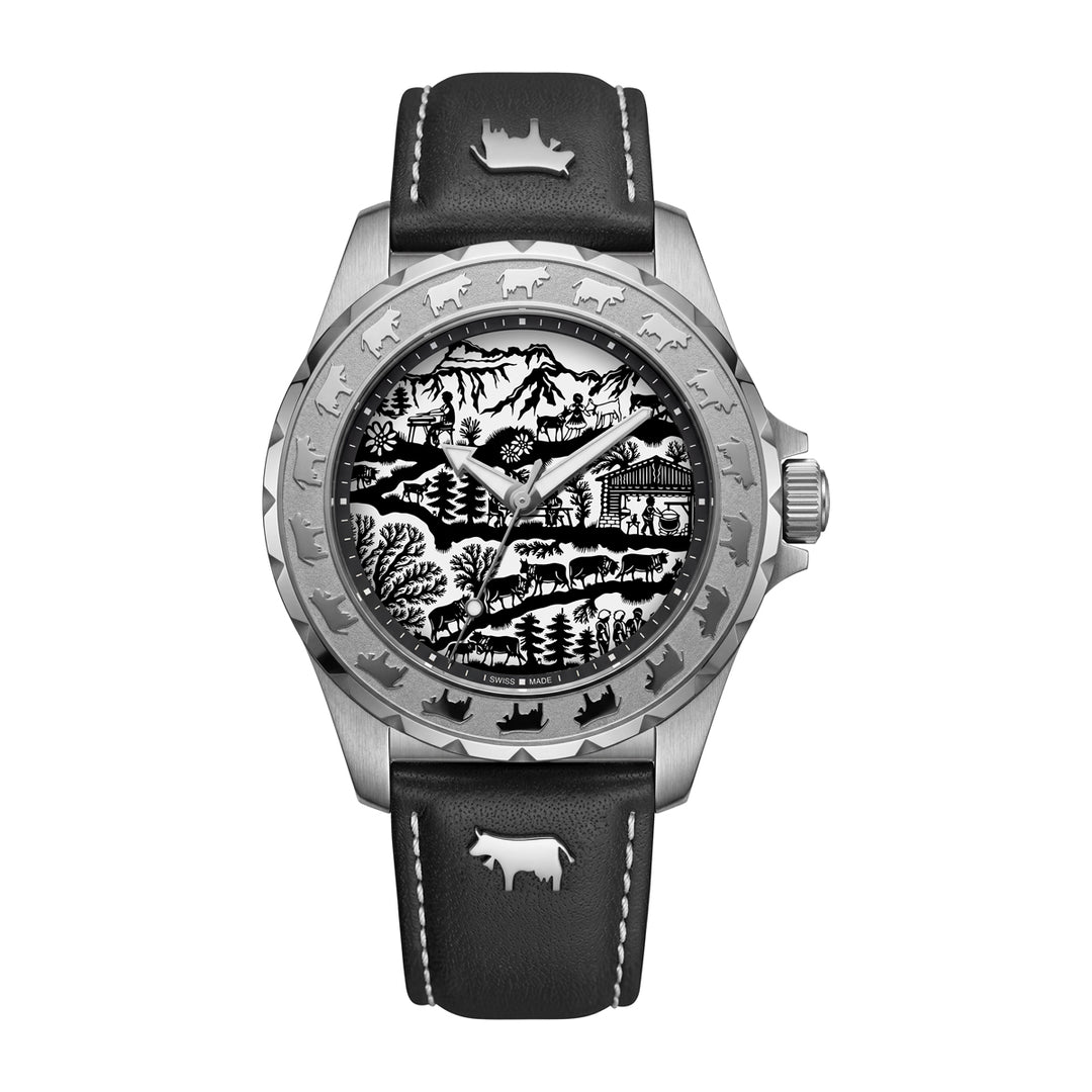 Trauffer Alpenaufzug Scherenschnitt TR-AL-10-SL-21 Q Leder 34mm