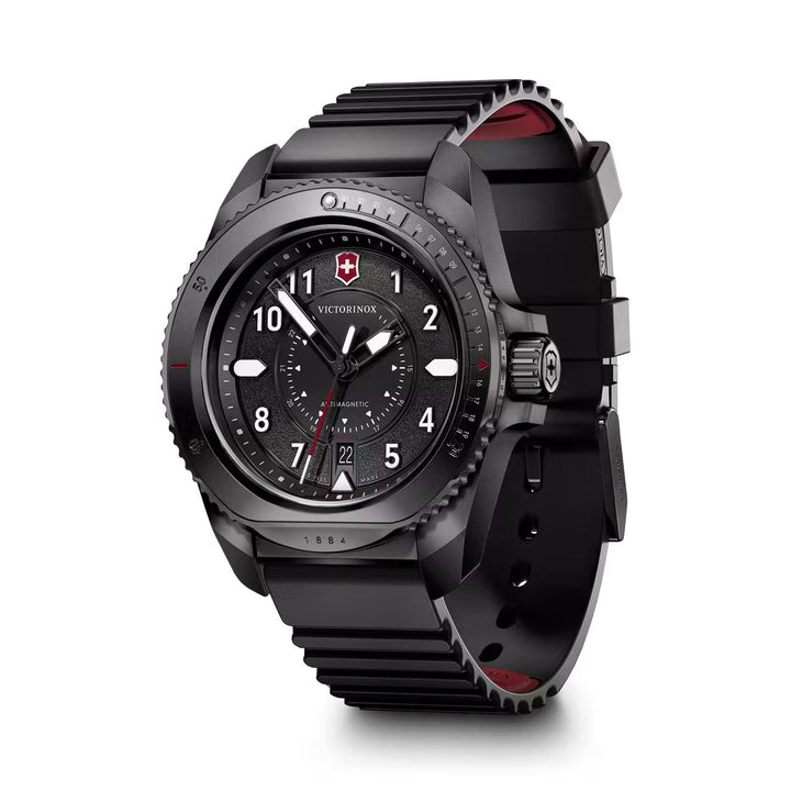 Victorinox Journey 241982 1884 Q Stahl PVD schwarz ZB Index Arabisch Band Silikon schwarz