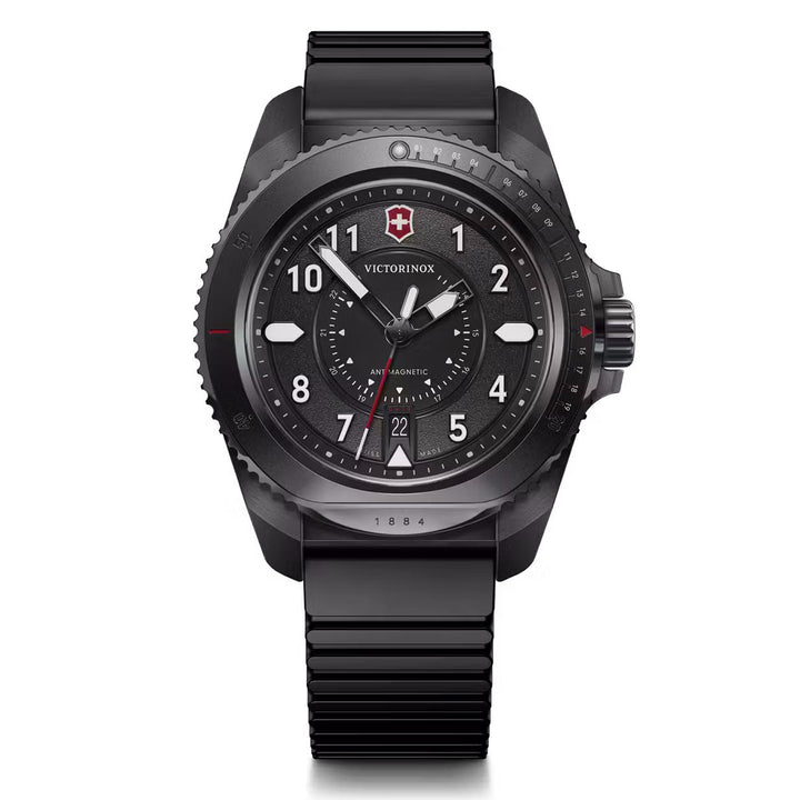 Victorinox Journey 241982 1884 Q Stahl PVD schwarz ZB Index Arabisch Band Silikon schwarz