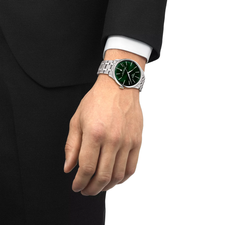 Tissot Chemin de Tourelles T139.407.11.091.00 Stahl Powermatic 80 ZB grün Index 42mm