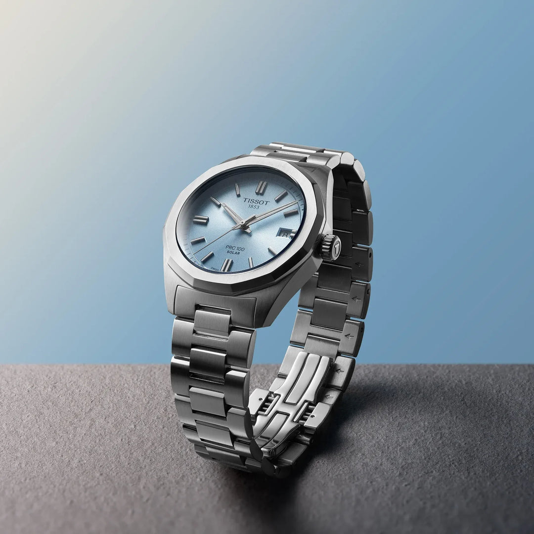 Tissot PRC 100 T151.822.11.351.00 Q Solar Stahl ZB hellblau 34mm