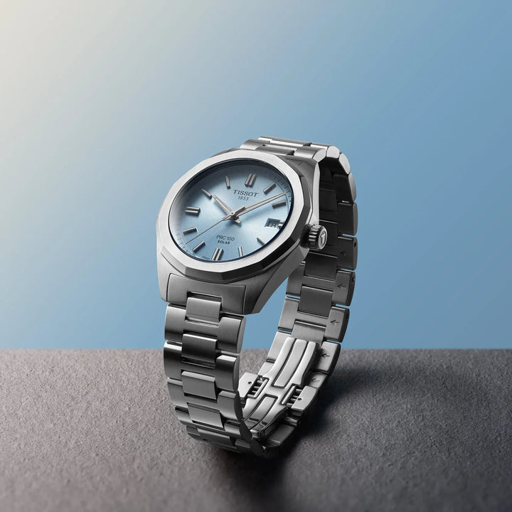 Tissot PRC 100 T151.822.11.351.00 Q Solar Stahl ZB hellblau 34mm