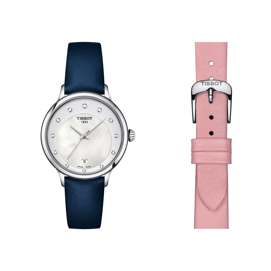 Tissot Odaci T133.210.16.116.00 T Q ZB Silber Perlmutt weiss Diam  Lederband