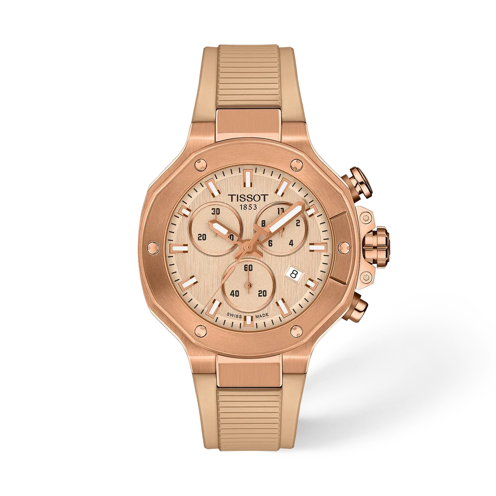 Tissot T-Race Chronograph Q T141.617.37.501.00 Stahl PVD rosé ZB Champagner 38mm