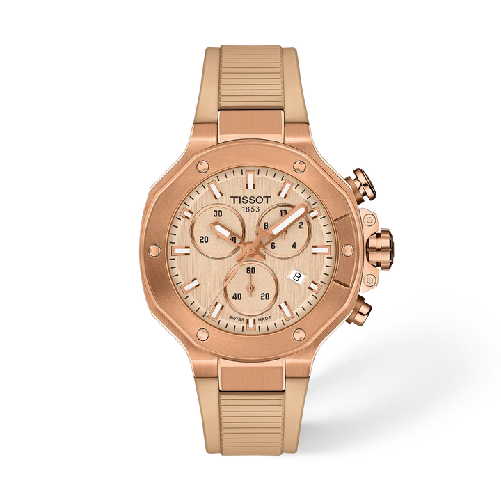 Tissot T-Race Chronograph Q T141.617.37.501.00 Stahl PVD rosé ZB Champagner 38mm