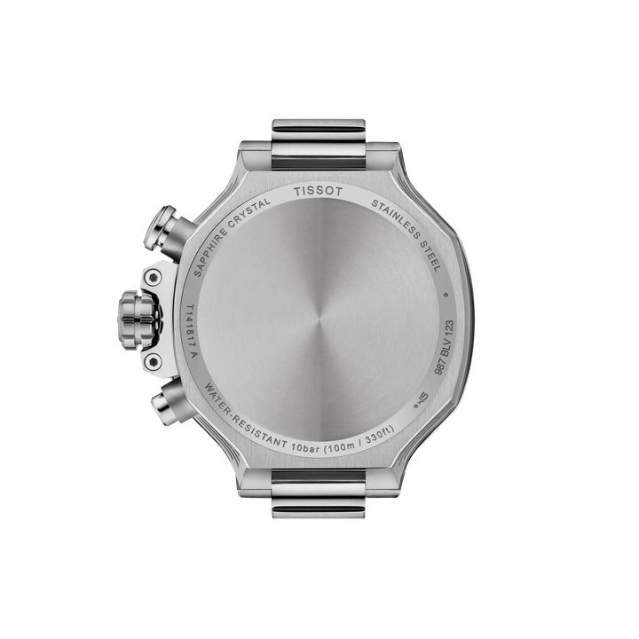 Tissot T- Race T141.817.97.111.00 Q Chronograph Stahl ZB Perlmutt weiss Lunette Keramik 38mm