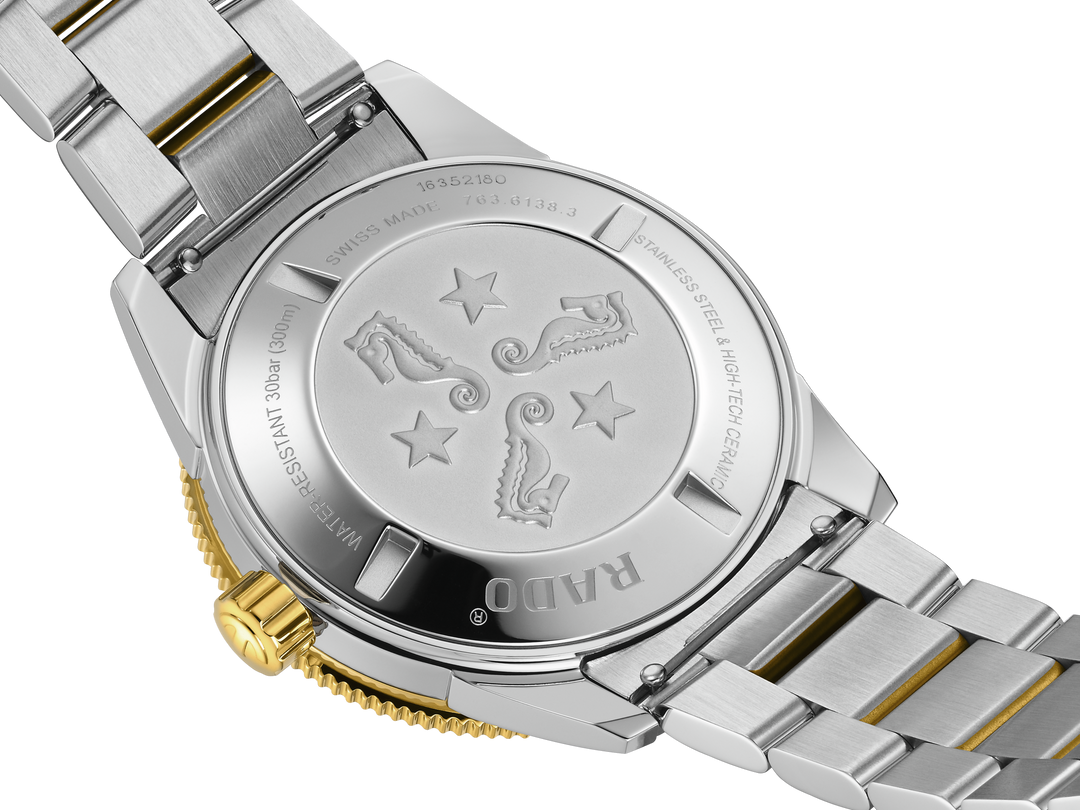 Rado Captain Cook Automatik 80 Stahl ZB grün Index Metallband 42mm