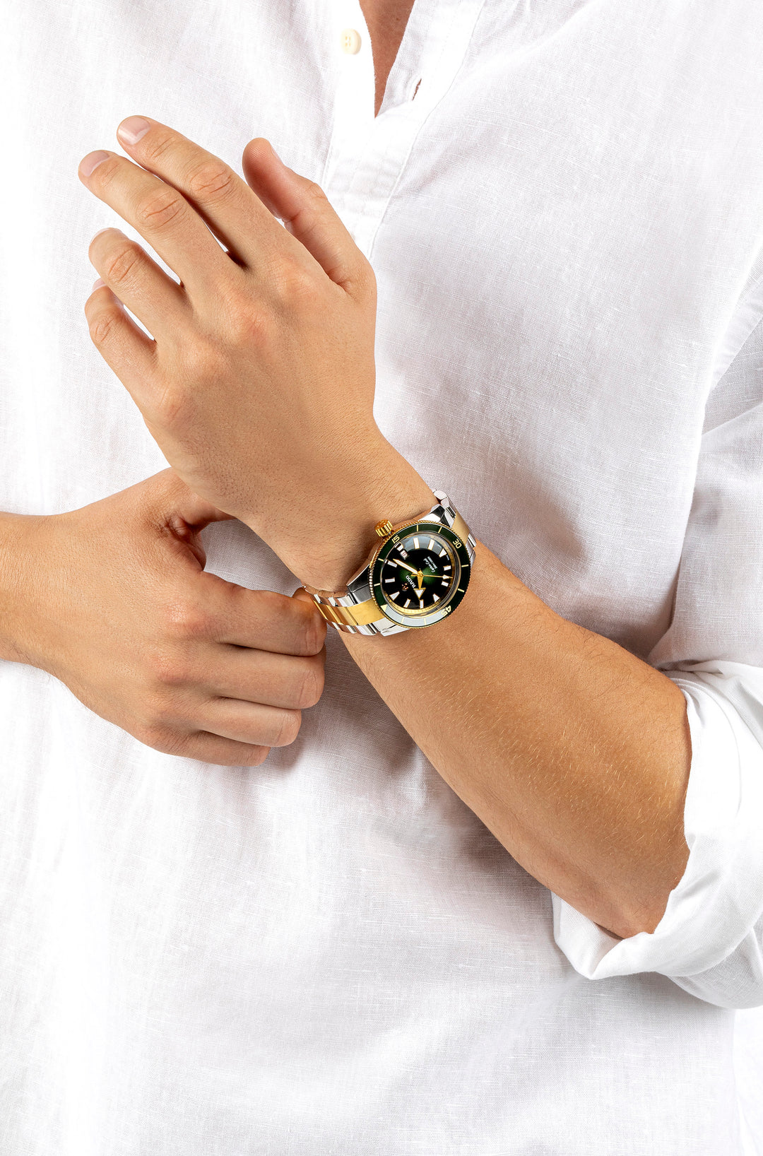Rado Captain Cook Automatik 80 Stahl ZB grün Index Metallband 42mm