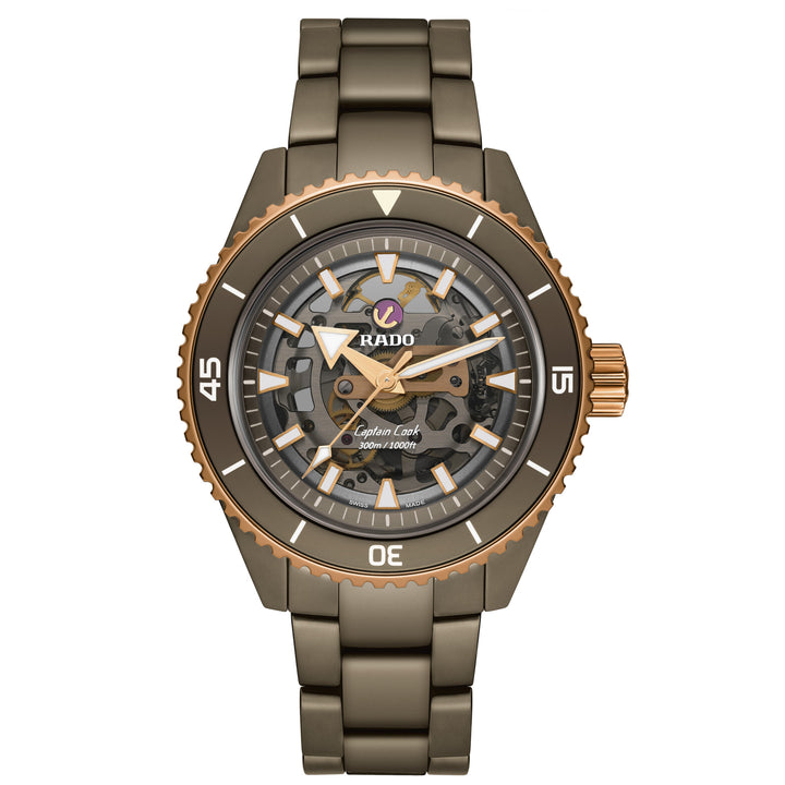 Rado XL Captain Cook R32150162 High Tech Ceramic Skeleton Automatic 80std.  HTC 43mm