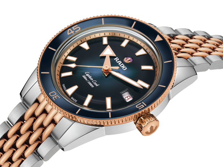 Rado L Capitain Cook R32224203 Autmatik 80std. ZB blau Index 39mm
