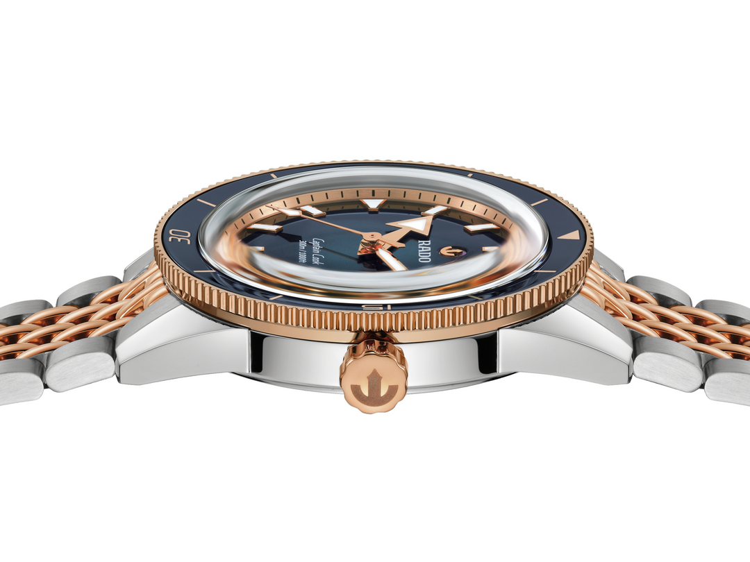 Rado L Capitain Cook R32224203 Autmatik 80std. ZB blau Index 39mm