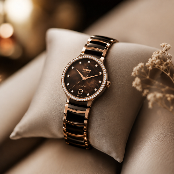 Rado M Centrix R30230922  Brillant Lunette Automatik 80Std Stahl PVD rosé ZB Perlmutt