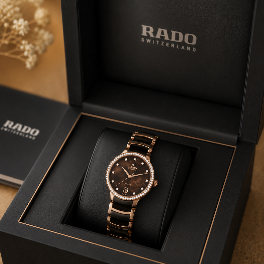 Rado M Centrix R30230922  Brillant Lunette Automatik 80Std Stahl PVD rosé ZB Perlmutt