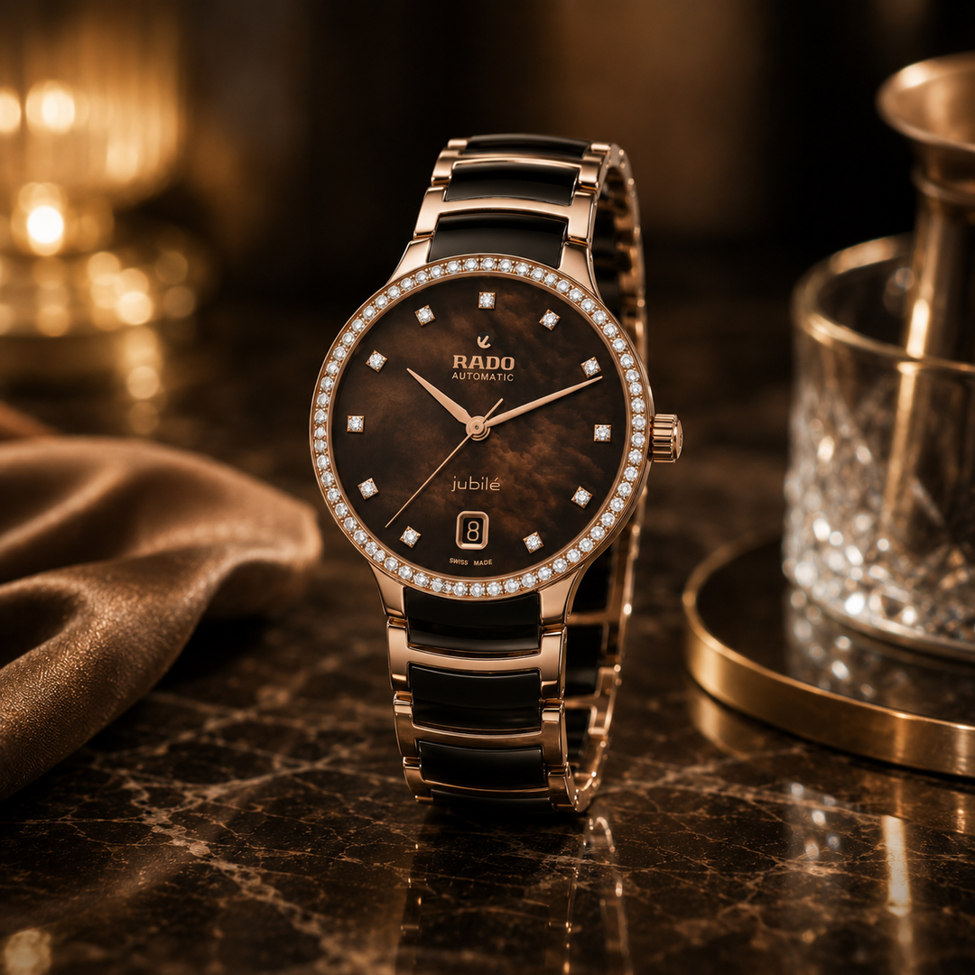 Rado M Centrix R30230922  Brillant Lunette Automatik 80Std Stahl PVD rosé ZB Perlmutt