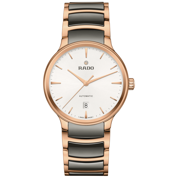 Rado L Centrix R30017012 Stahl PVD rosé Automatic 80std  ZB Silber Index Band Stahl PVD rosé 39.5mm