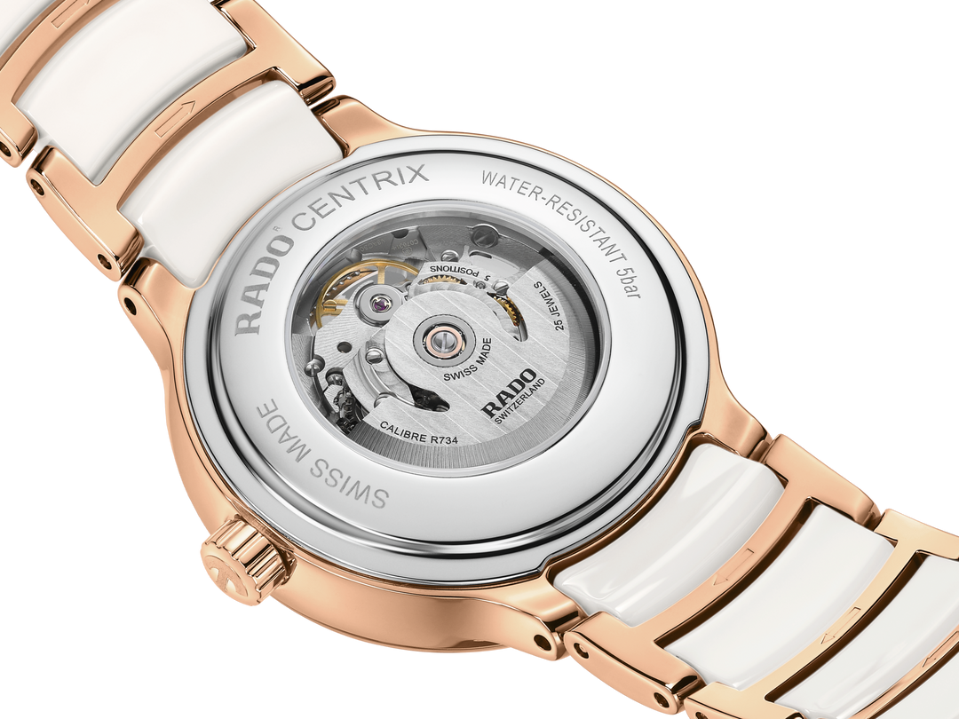 Rado L Centrix R30029922 Automatic 80std Stahl PVD Diamonds Open Heart 35mm