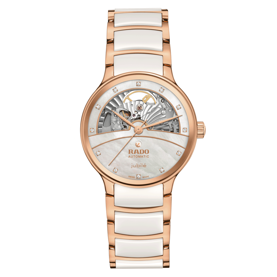 Rado L Centrix R30029922 Automatic 80std Stahl PVD Diamonds Open Heart 35mm
