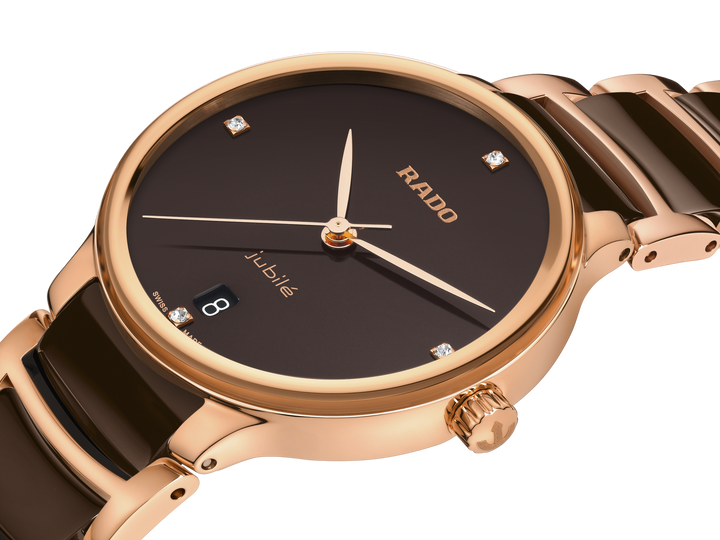 Rado M Centrix R30038712 Q Stahl PVD rosé ZB braun Diam 35mm