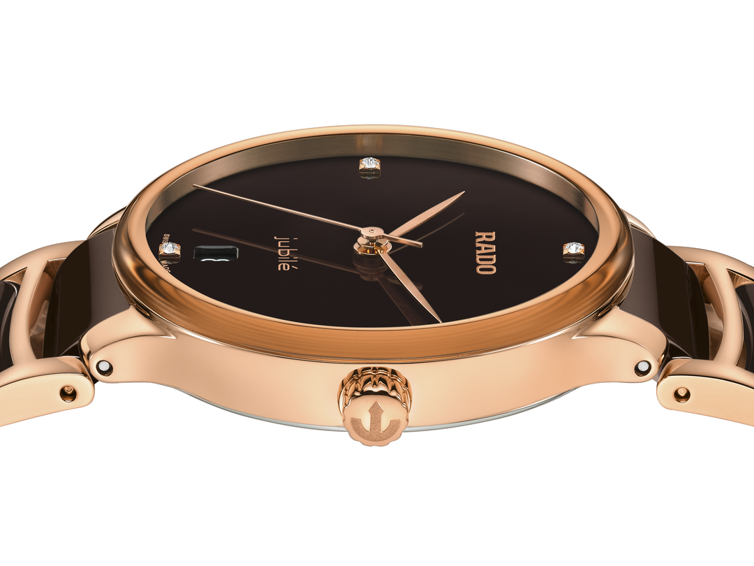 Rado M Centrix R30038712 Q Stahl PVD rosé ZB braun Diam 35mm