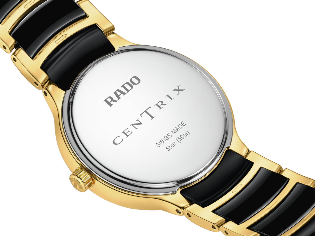 Rado M Centrix R30039712 Q Stahl PVD gelb ZB schwarz Jubilé 35mm