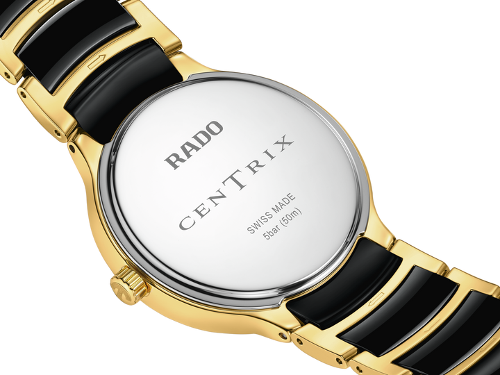 Rado M Centrix R30039712 Q Stahl PVD gelb ZB schwarz Jubilé 35mm