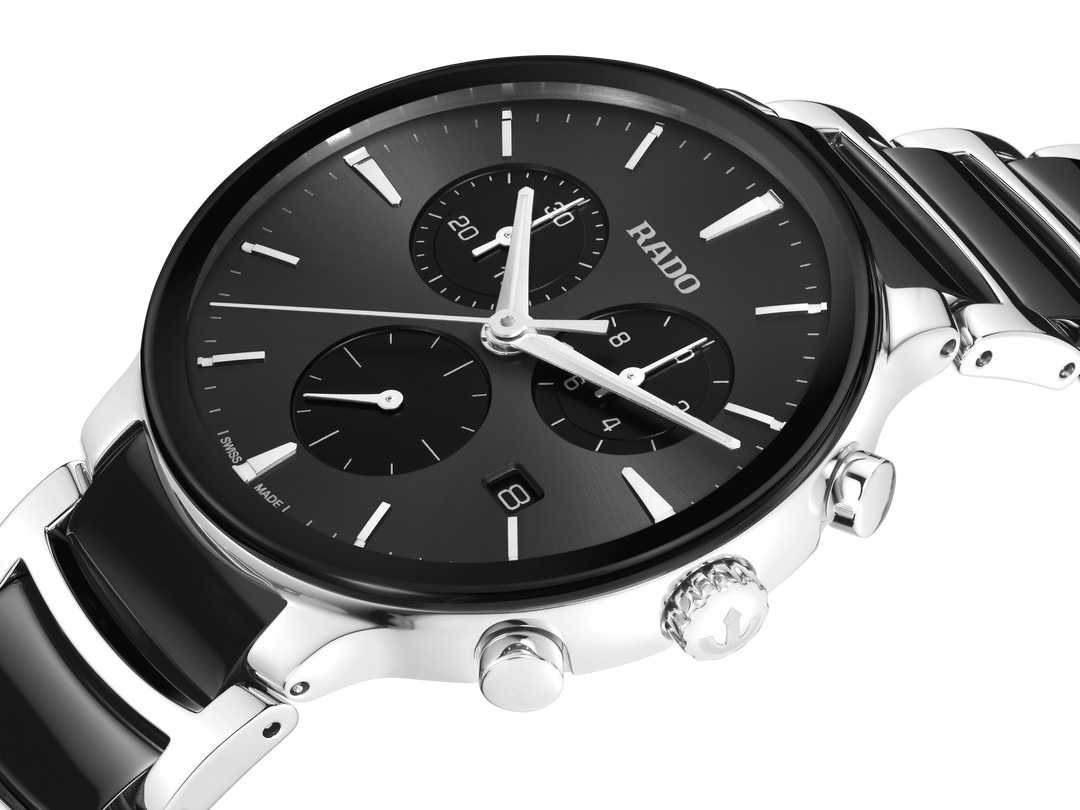 Rado XL Centrix R30210152 Q Chronograph Stahl ZB schwarz Index 41mm