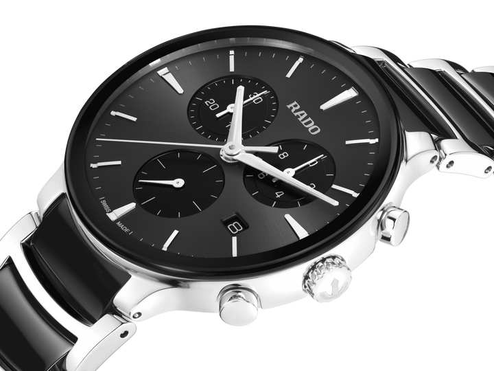 Rado XL Centrix R30210152 Q Chronograph Stahl ZB schwarz Index 41mm