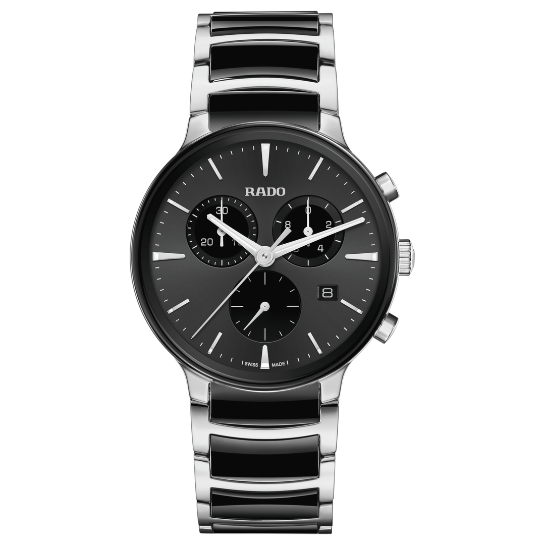 Rado XL Centrix R30210152 Q Chronograph Stahl ZB schwarz Index 41mm