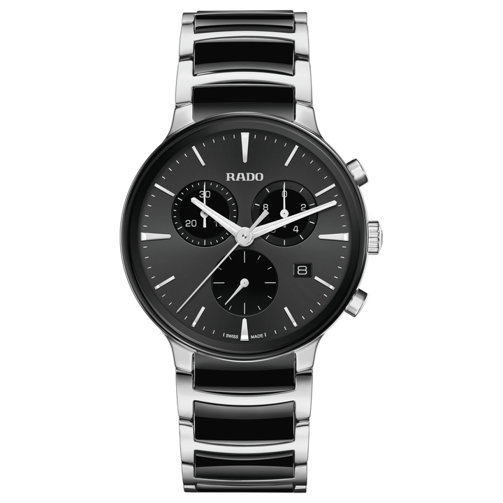 Rado XL Centrix R30210152 Q Chronograph Stahl ZB schwarz Index 41mm