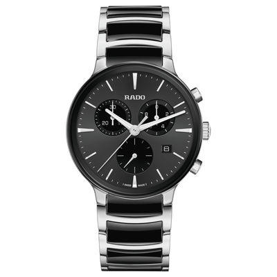 Rado XL Centrix R30210152 Q Chronograph Stahl ZB schwarz Index 41mm