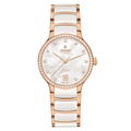 Rado M Centrix R30230902 Stahl PVD rosé Automatic 80Std Brillanten ZB Perlmutt weiss mit Diam 35mm