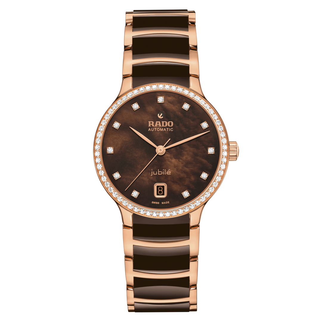 Rado M Centrix R30230922  Brillant Lunette Automatik 80Std Stahl PVD rosé ZB Perlmutt
