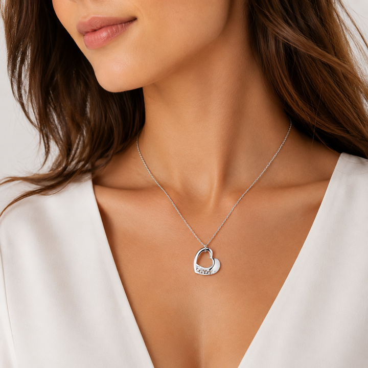 Anhänger Herz Silber 925 weiss silver classics , poliert, rhodiniert Zirkonia