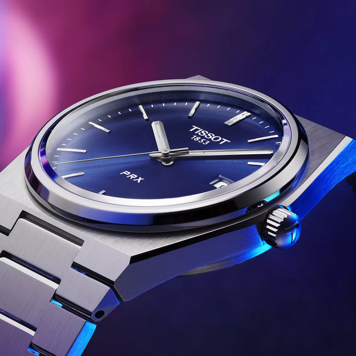 Tissot PRX T137.410.11.041.00 Q Stahl ZB blau Index Metallband 40mm