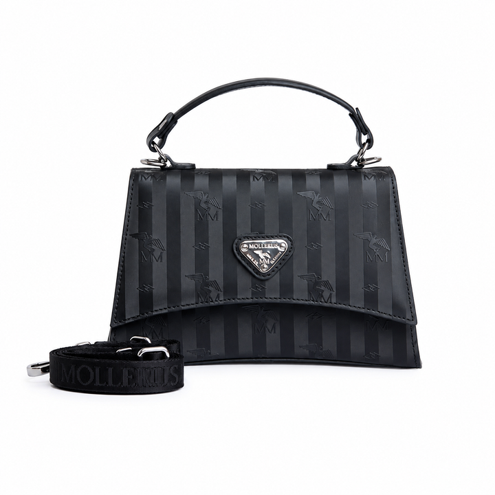 Maison Mollerus ROMONT Umhängetasche classic schwarz/silber 01/2752/1019