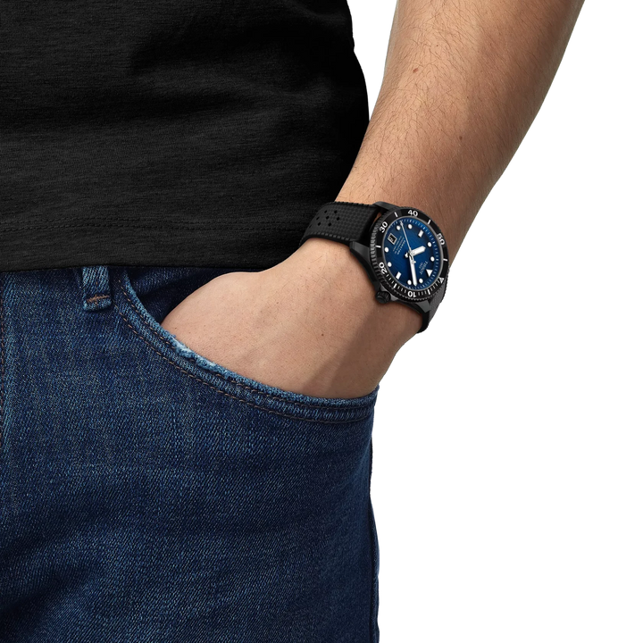 Tissot Seastar 1000 T120.807.37.041.00 Stahl PVD schwarz blau Powermatic 80 ZB blau 40mm
