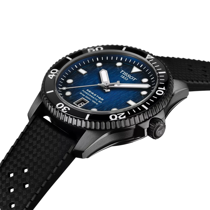Tissot Seastar 1000 T120.807.37.041.00 Stahl PVD schwarz blau Powermatic 80 ZB blau 40mm