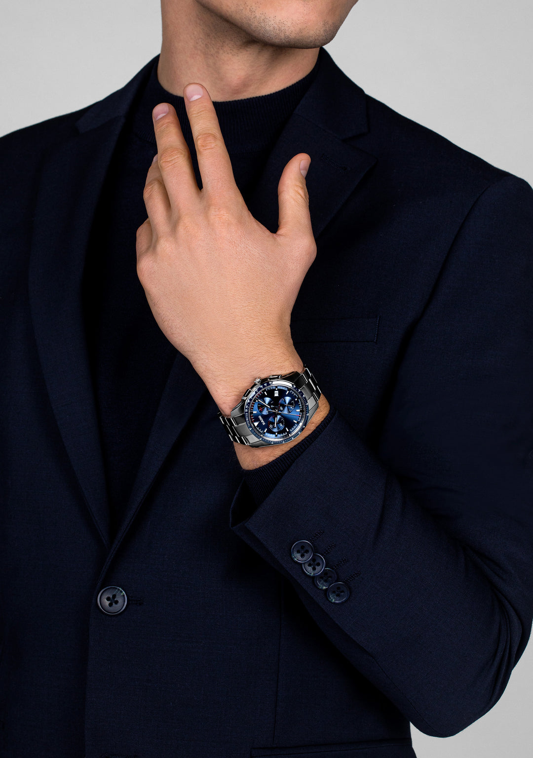 Rado XXL Hyperchrome R32259203 Q Chronograph Stahl  ZB blau Index 45mm