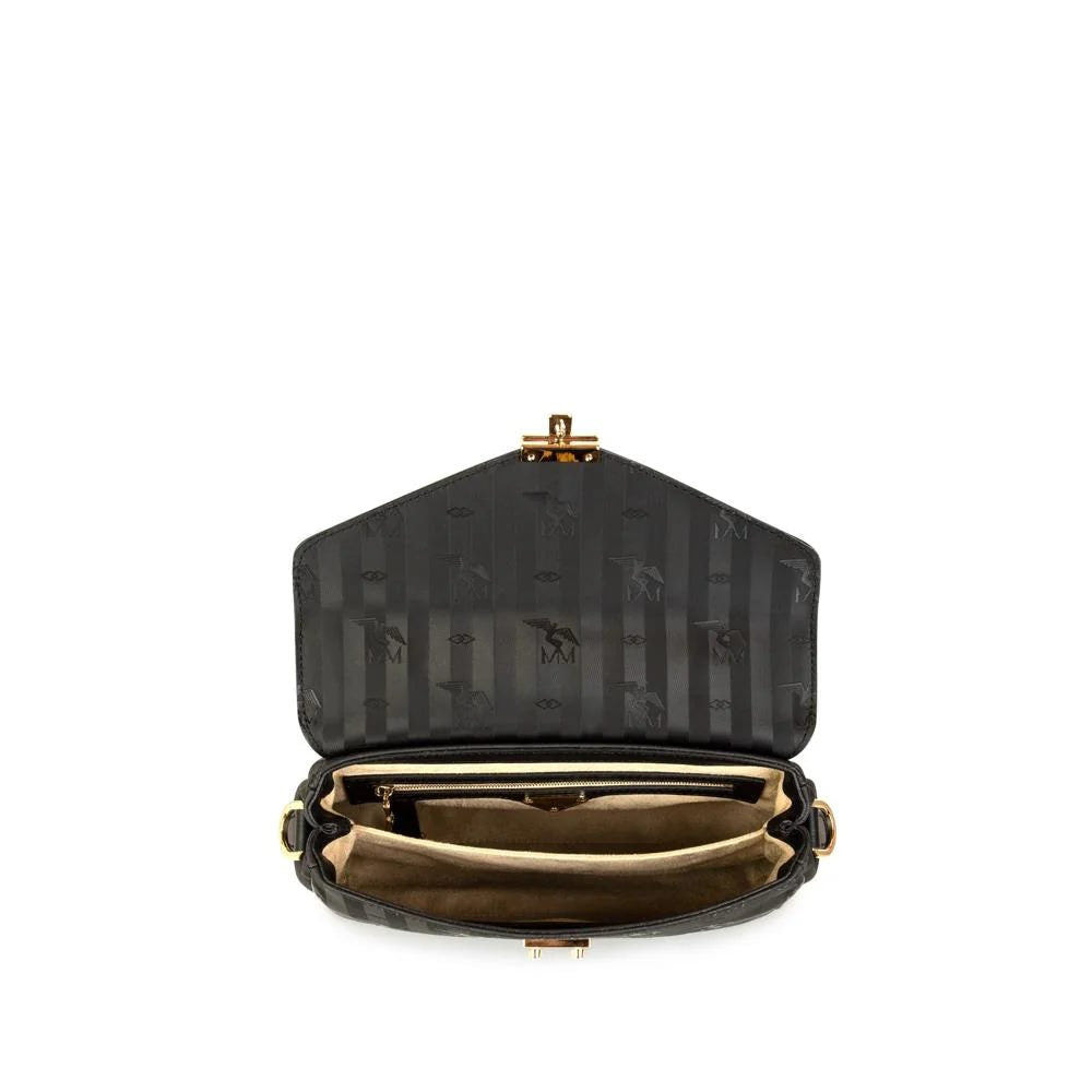 Maison Mollerus MARLY Umhängetasche schwarz/gold 01/2631/1018