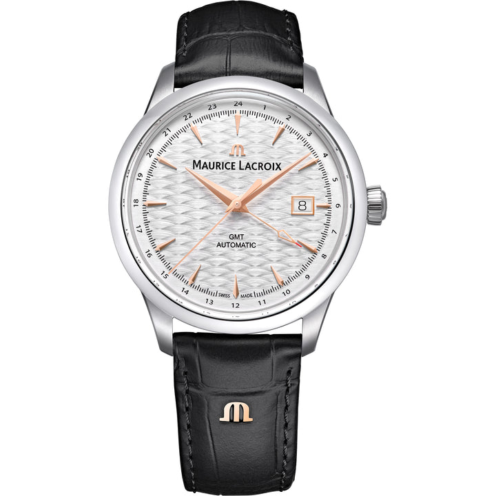 Maurice Lacroix 1975 756048-SS001-130-2 Stahl ZB Silber Index Automatik Vagues Du Jura Limited Edition Lederband 40mm