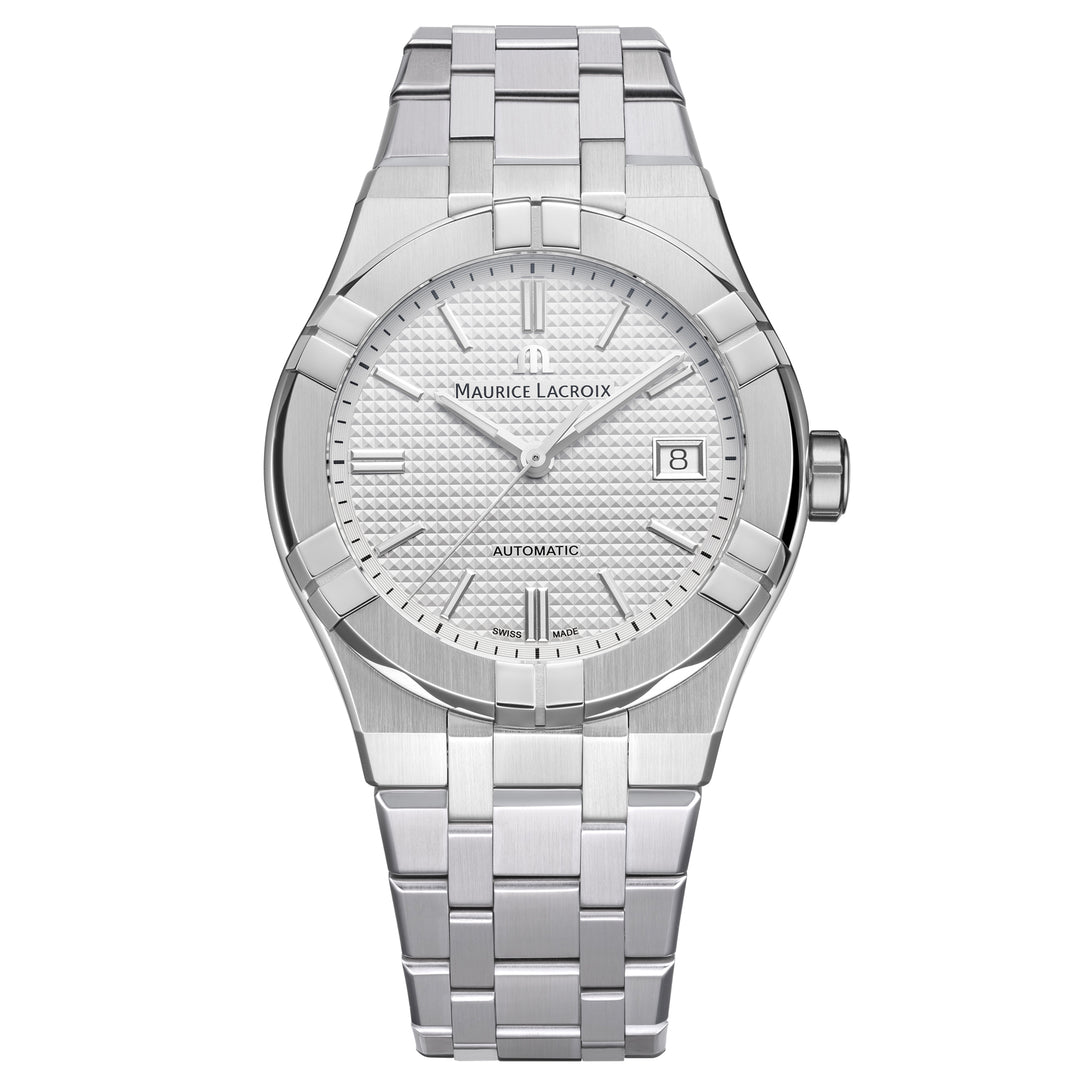 Maurice Lacroix Aikon AI6007-SS002-130-1 Automatic ZB Silber Index Metallband 39mm