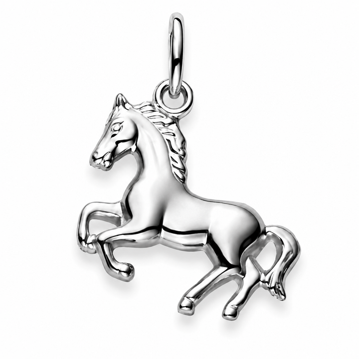 Anhänger Pferd Silber rhodiniert  poliert 15x11mm