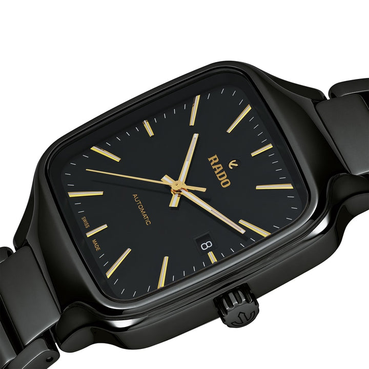 Rado True Square R27078162 L Automatik Keramik schwarz Zifferblatt 38mm