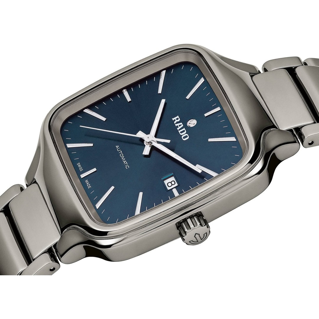 Rado L Truesquare R27077202 Automatic Plasma Keramik grau Zifferblatt blau Index Band Plasma Keramik38mm