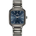 Rado L Truesquare R27077202 Automatic Plasma Ceramic Grey Dial Blue Index Plasma Ceramic Band 38mm