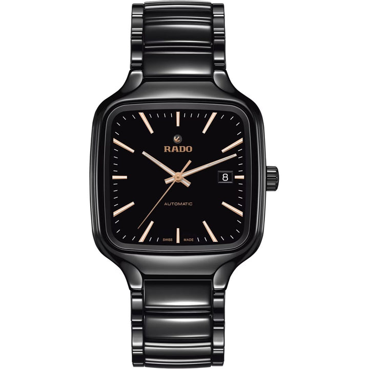 Rado True Square R27078162 L Automatik Keramik schwarz Zifferblatt 38mm