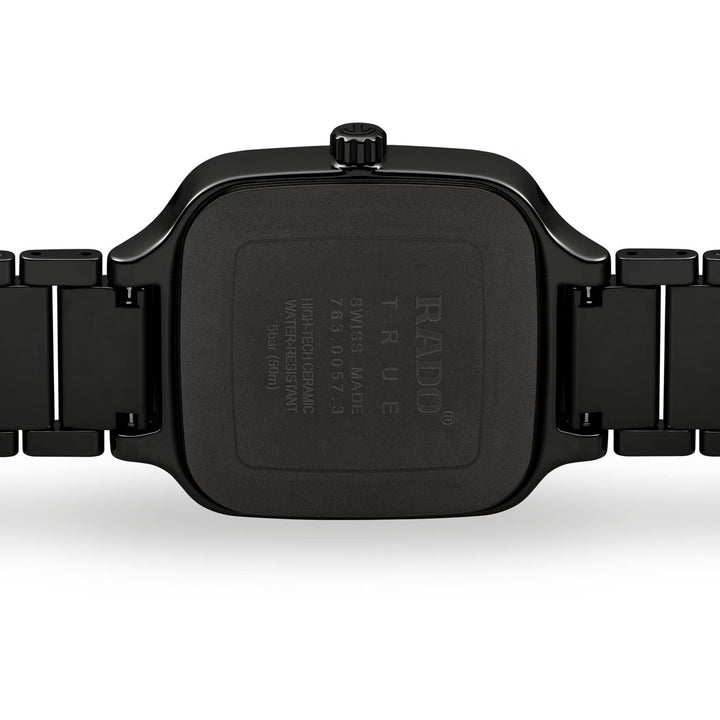 Rado True Square R27078162 L Automatik Keramik schwarz Zifferblatt 38mm