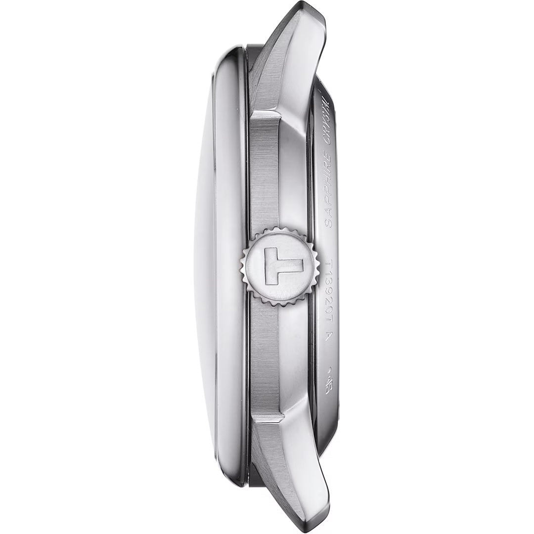 Tissot Chemin de Tourelles T139.207.16.011.00 Stahl Powermatic 80 ZB weiss Index Lederband 34mm