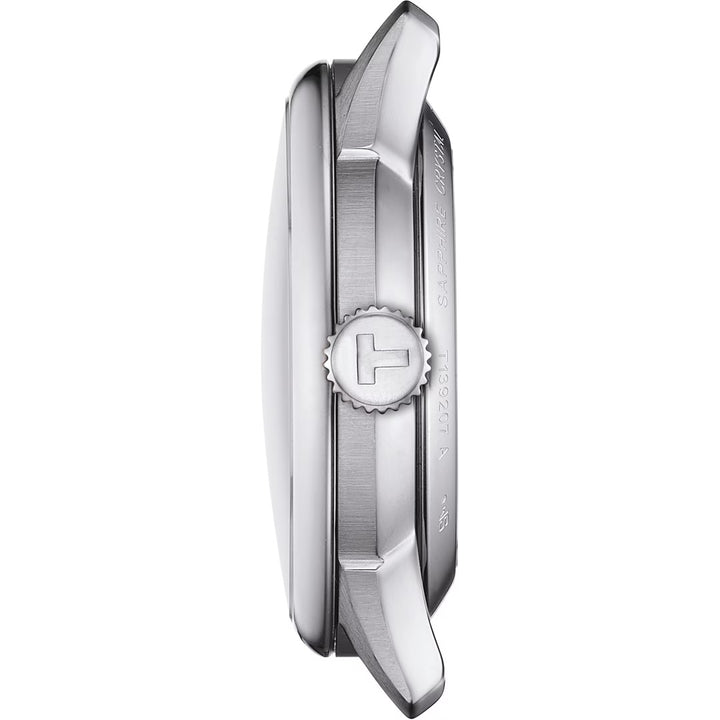 Tissot Chemin de Tourelles T139.207.16.011.00 Stahl Powermatic 80 ZB weiss Index Lederband 34mm